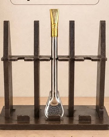 Bombilla acero y bronce